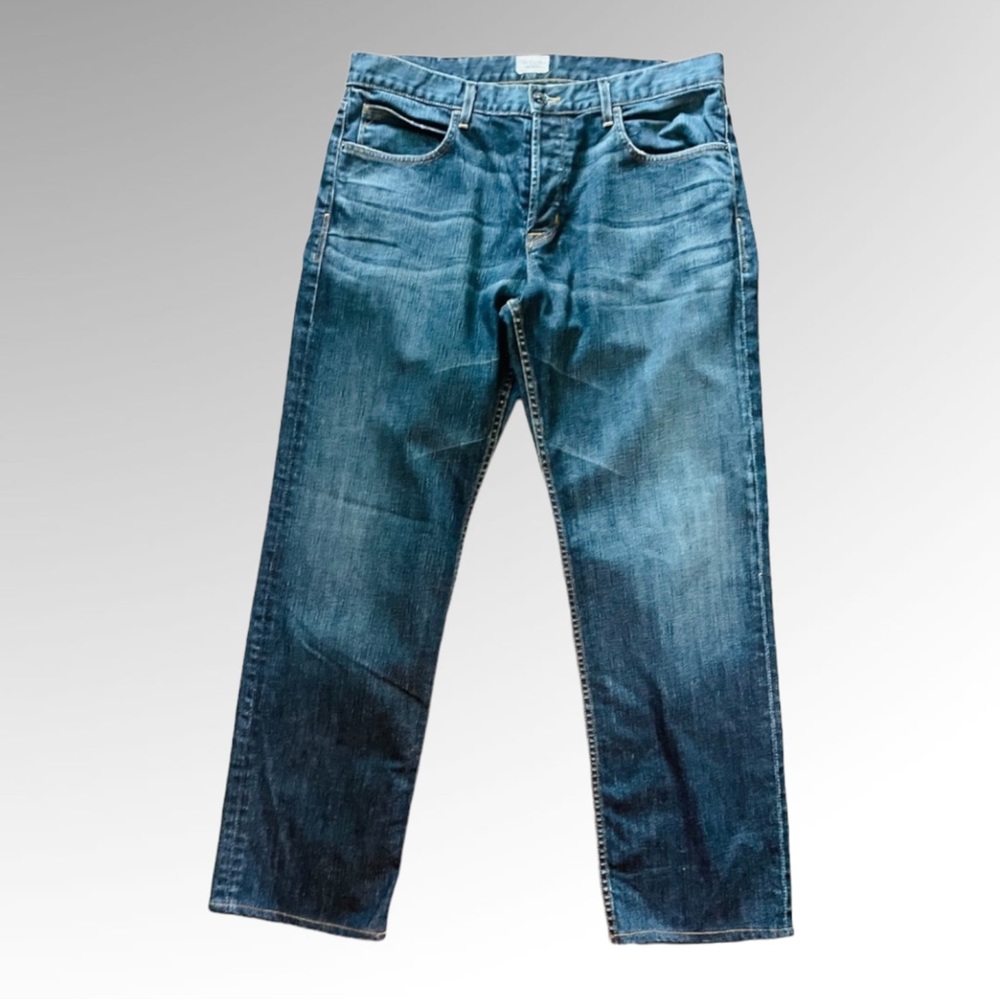 New! HUDSON Blue Button Front  Jeans Size 36 X 32